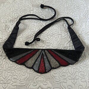Ladies Vintage Sequined Belt - Ties in the back